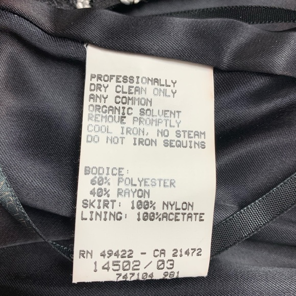 Scott McClintock Blacksequins, tulle Vintage gown Size 8 see pic for small flaw - Picture 7 of 9